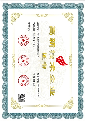 鸿越高新证书
